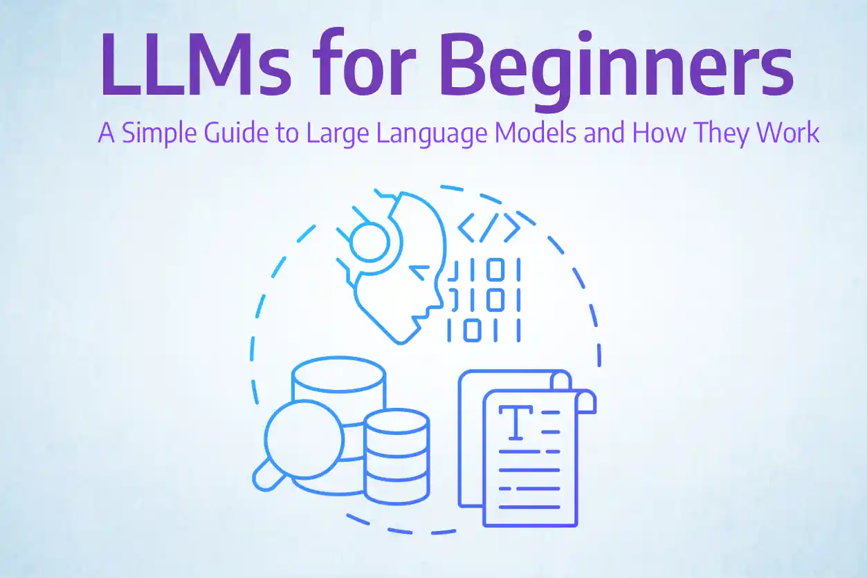 Diagram showing how a Large Language Model works